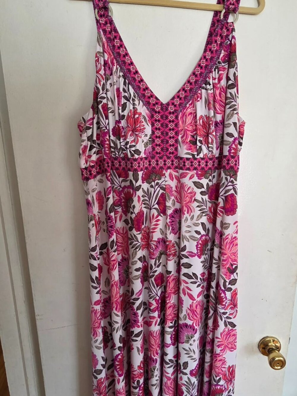 INC DRESS SIZE 3X PINK FLORAL